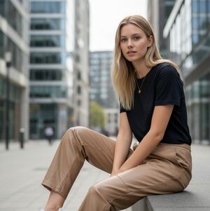 Faux Leather High Waist Crop Pants Fleece Lined Tan Brown Large